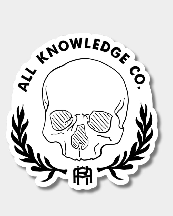 hand-drawn skull - All Knowledge stoicism