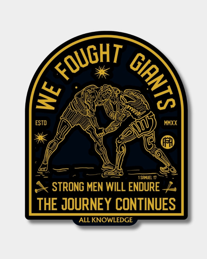 We Fought Giants Die-Cut Sticker – 3″ | All Knowledge