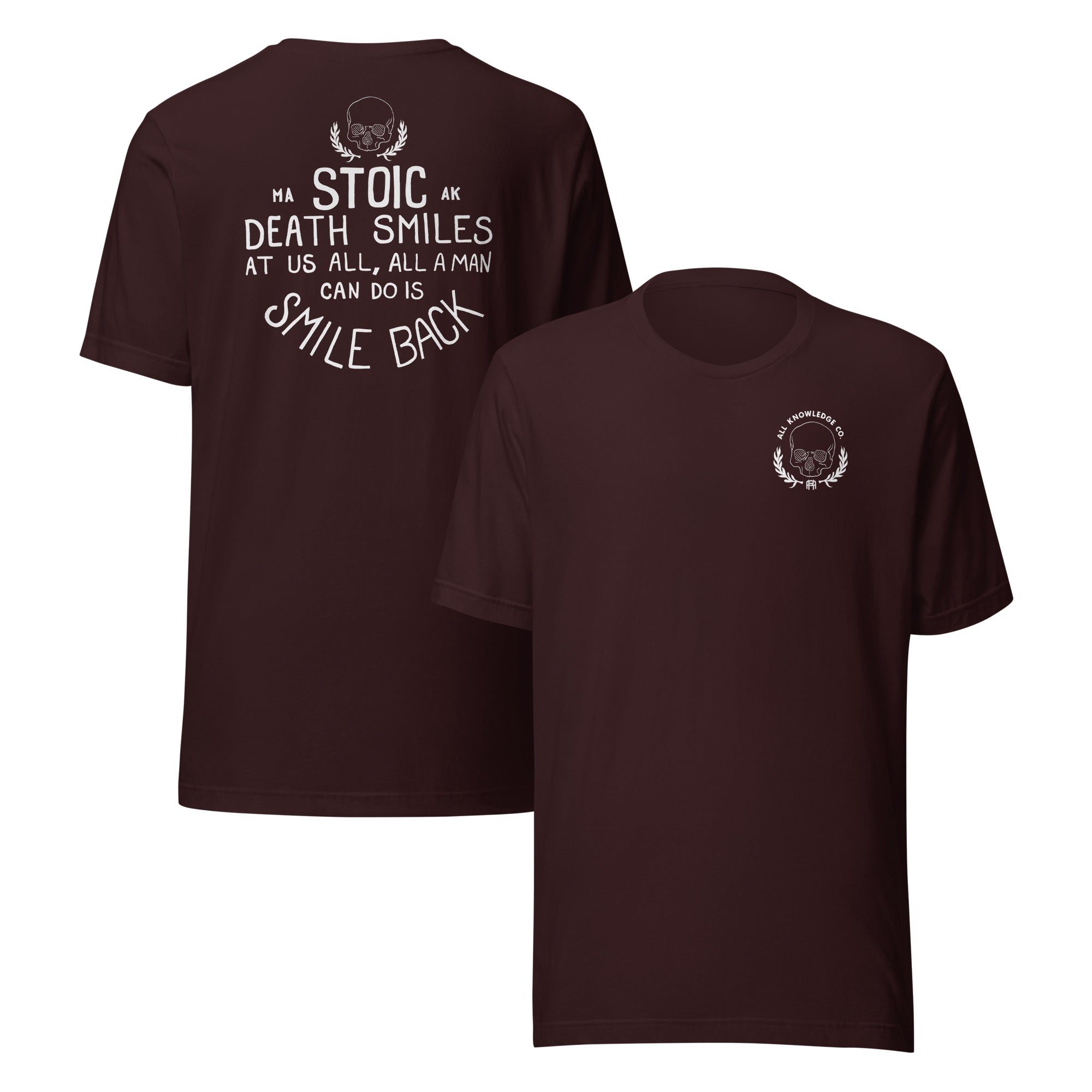 Stoic Tee - Death Smiles - Marcus Aurelius