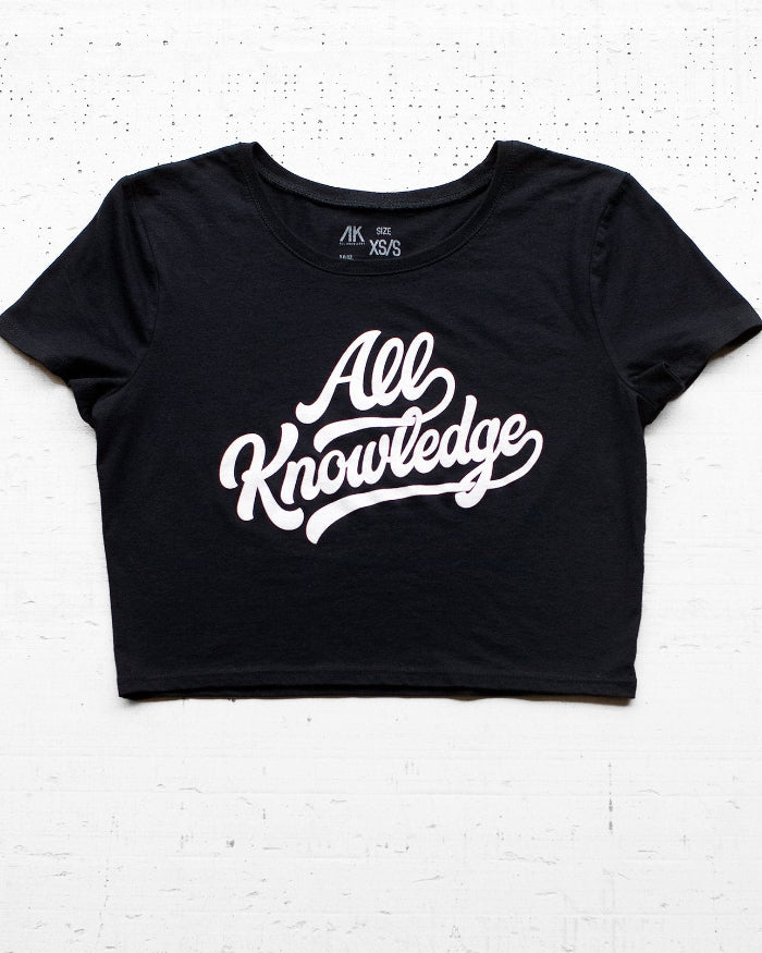 AK Script Crop Tee | All Knowledge