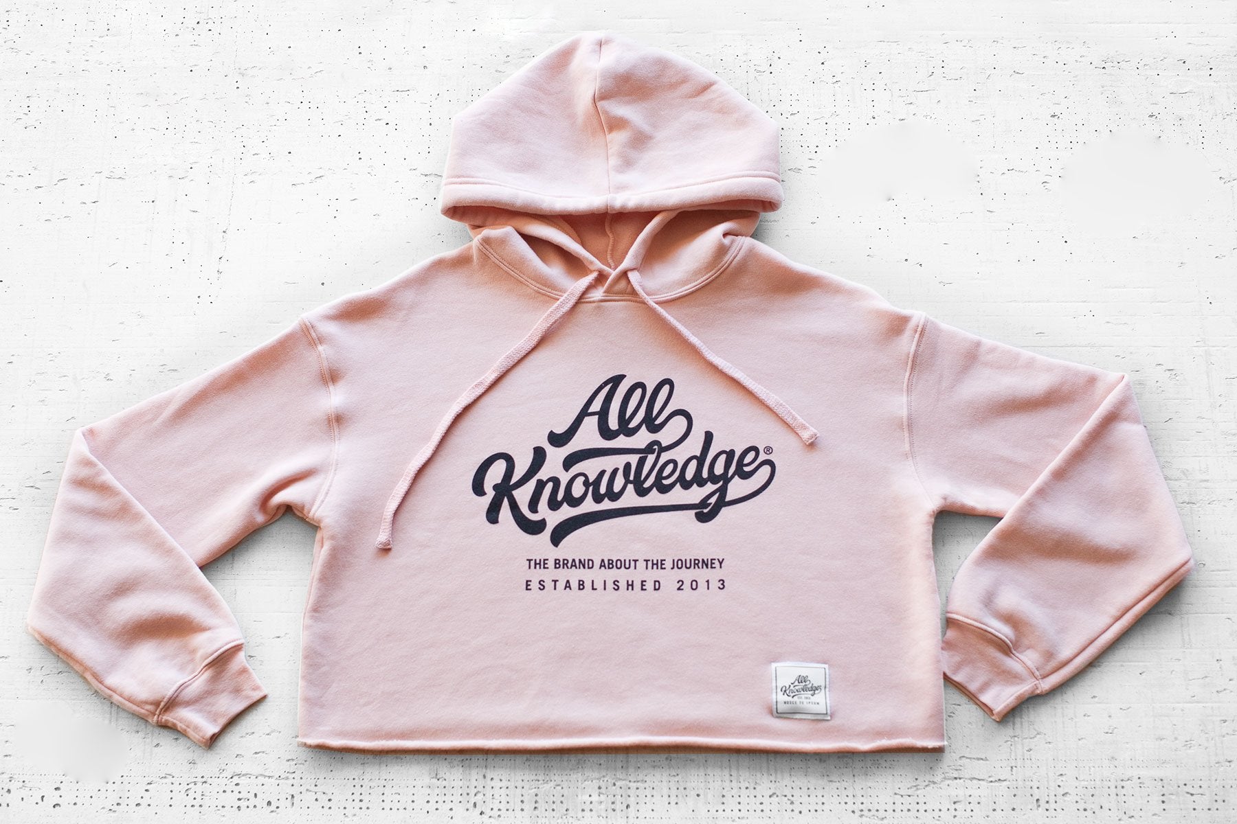 AK Script Cropped Hoodie