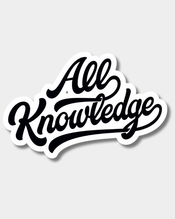 Script Logo Die-Cut Sticker – 3"  | All Knowledge