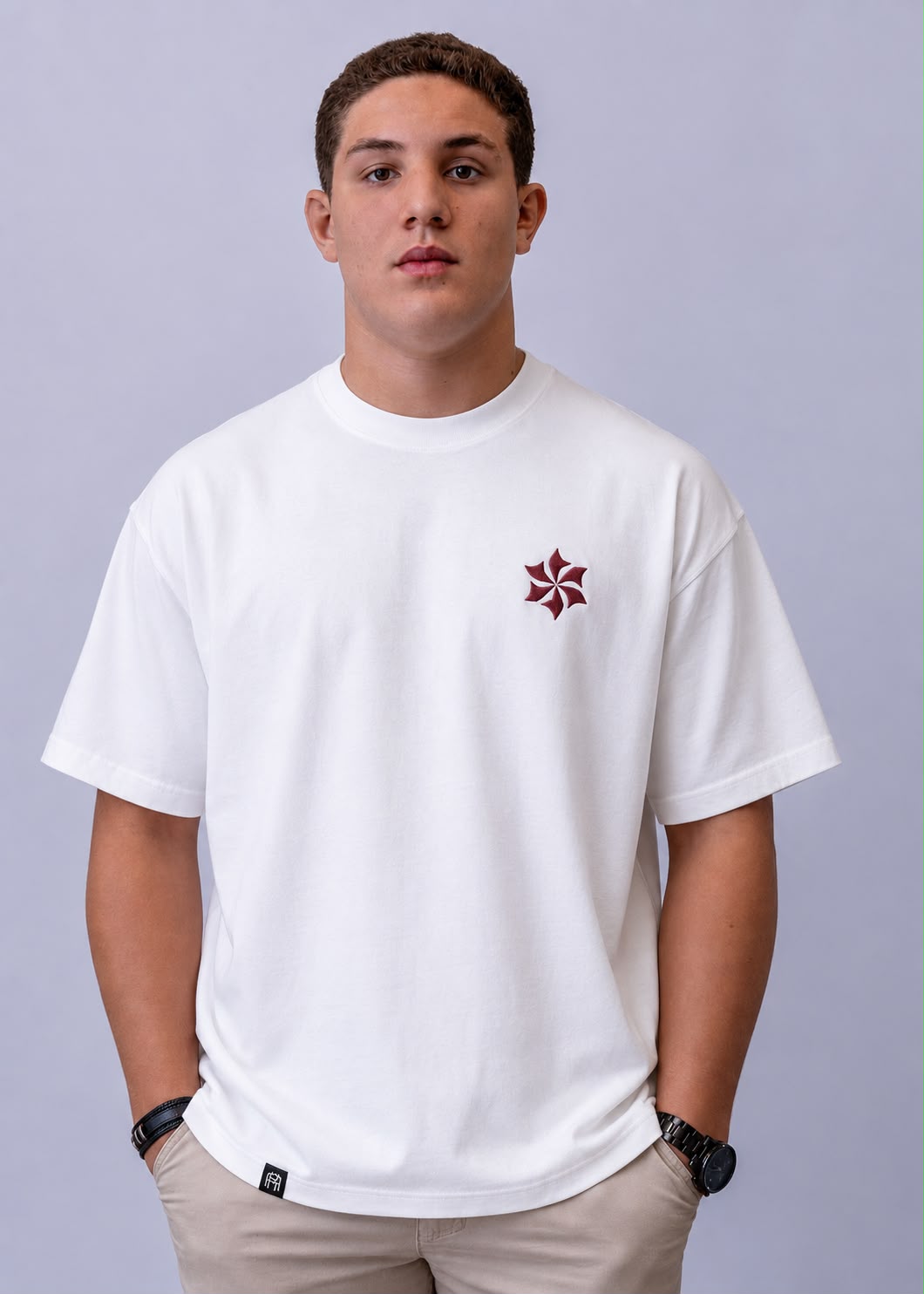 Six Blades Origins  | Oversized Heavyweight Tee (white) — Preorder